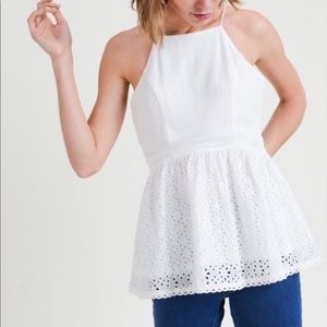 White halter top